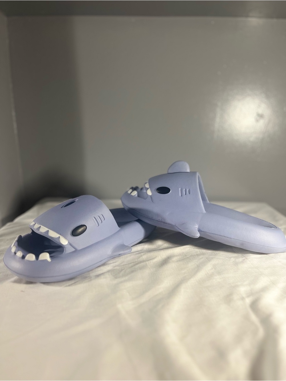 Light Blue Shark Slides Slippers – Unisex